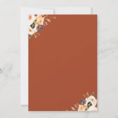 Blos en goud Bloemen Fall bruiloft Kaart (Achterkant)