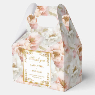 blos ivoor floral bruiloft gunst box bedankdoosjes