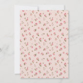 Blos & Perzik Bloemen Bruids Douche Uitnodiging (Achterkant)