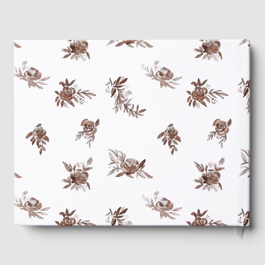 blos roze waterverf bruiloft gastenboek (Achterkant)