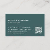 blos | Waterverf Floral QR Code Visitekaartje (Achterkant)