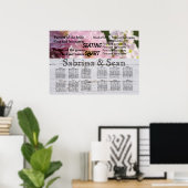 Blosems Blend half en half gebarsten voor bruiloft Poster (Thuiskantoor)