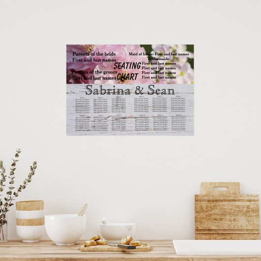 Blosems Blend half en half gebarsten voor bruiloft Poster (Keuken)