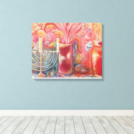 Blossom 2 canvas afdruk (Insitu (Houten vloer))