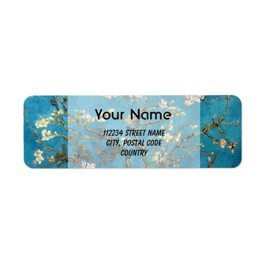 Blossom Almond Tree, Vincent van Gogh. Etiket (Voorkant)