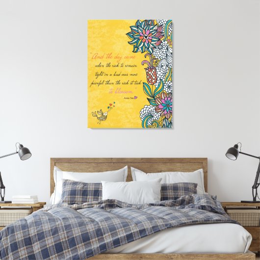 Blossom - Anais Nin Canvas (Insitu (Slaapkamer))
