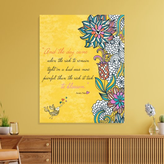Blossom - Anais Nin Canvas (Insitu (Woonkamer))