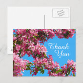 Blossom and Blue Sky Thank You Briefkaart (Voorkant / Achterkant)