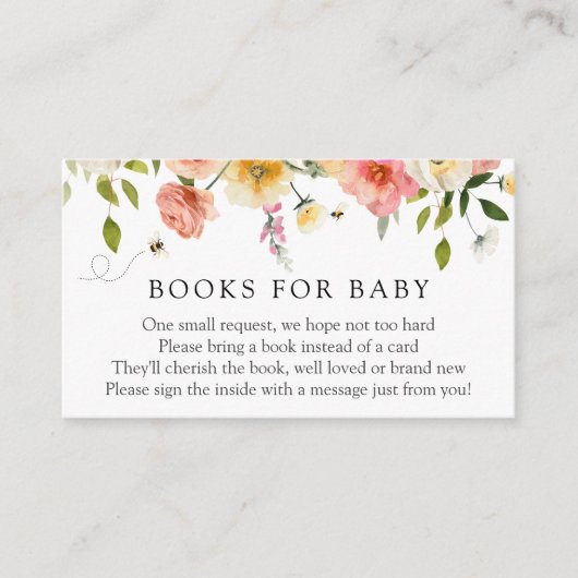 Blossom and Honey Books for Baby insert card Informatiekaartje (Voorkant)