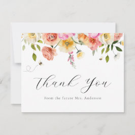 Blossom and Honey Thank You  Note Card Bedankkaart