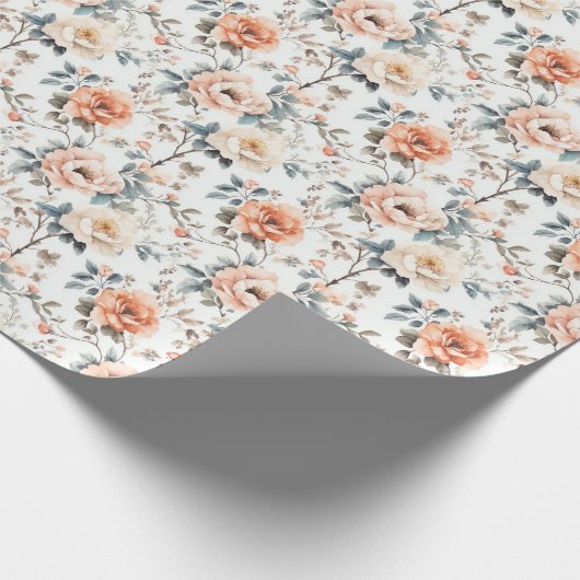 Blossom and Vow Wedding Cadeaupapier (Hoek)