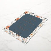 Blossom and Vow Wedding Folie Uitnodiging (Gedraaid)