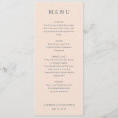 Blossom and Vow Wedding Menu (Voorkant)