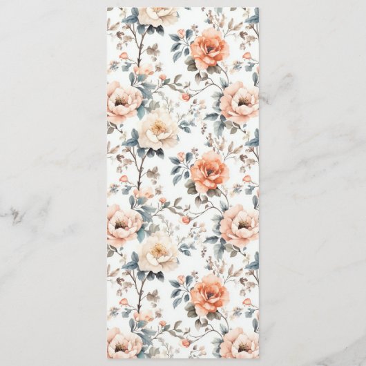 Blossom and Vow Wedding Menu (Achterkant)