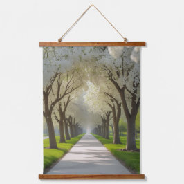 Blossom Archway - Witte Bloem Boom Tunnel Muur Hangend Wandkleed