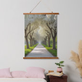 Blossom Archway - Witte Bloem Boom Tunnel Muur Hangend Wandkleed (Slaapkamer)