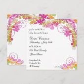 Blossom Baby shower Invitation in Bright Colors Kaart (Voorkant / Achterkant)