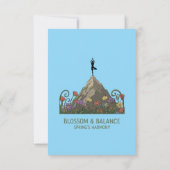 Blossom & Balance | Yoga Tree Pose Spring Harmony Bedankkaart (Achterkant)