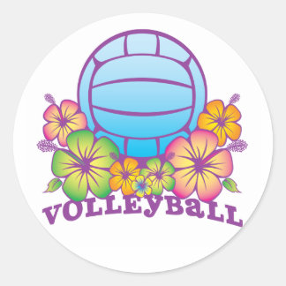 Blossom Beach Volleyball Ronde Sticker