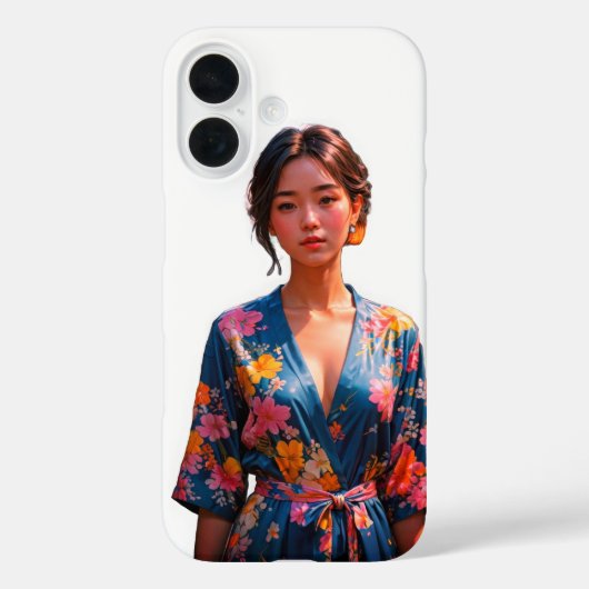 Blossom Beauty Kimono iPhone 16 Hoesje (Achterkant)