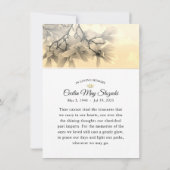 Blossom bedankt sympathie begrafenisexpressie (Achterkant)