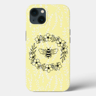 Blossom Bee Wreath Yellow Floral Hoesje-Mate iPhon Case-Mate iPhone Case