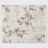 Blossom Beige Gift Wrap Cadeaupapier (Vlak)