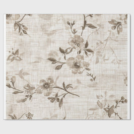 Blossom Beige Gift Wrap Cadeaupapier