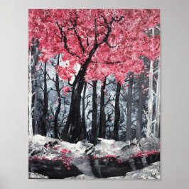 Blossom bij de rivier poster