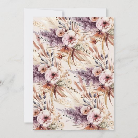 Blossom Bliss Baby shower Uitnodiging (Achterkant)