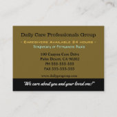 Blossom Bliss Caregiver Professional Visitekaartje (Achterkant)