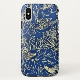 Blossom Blue Glitter Case-Mate iPhone Case