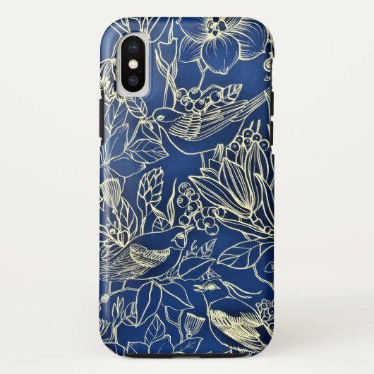 Blossom Blue Glitter Case-Mate iPhone Case (Achterkant)