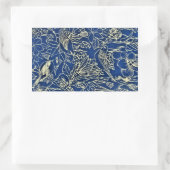 Blossom Blue Glitter Rechthoekige Sticker (Tas)