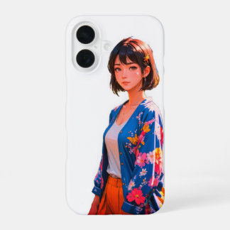 Blossom Blue iPhone 16 Hoesje