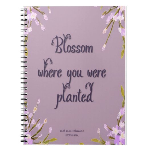 Blossom Blumen Mel Mae Schmidt Stationery Notitieboek (Voorkant)