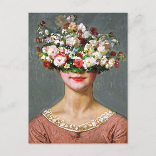 “Blossom Bonnet” Helen - Kunst- en bloemensociété Feestdagenkaart