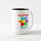 Blossom BossTwo-Tone Mok, 15 oz Tweekleurige Koffiemok (Voorkant rechts)