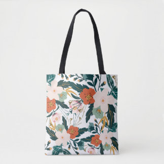 Blossom Bouquet Computer Art White Canvas tas