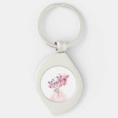 Blossom Breeze – Teardrop Floral Keychain (Voorkant)