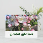 Blossom Bridal Wedding Shower Uitnodiging (Staand voorkant)