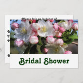 Blossom Bridal Wedding Shower Uitnodiging (Voorkant / Achterkant)