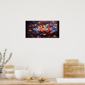 "Blossom Brilliance Rainbow Flower Poster" Poster (Keuken)