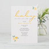 Blossom Bunches Baby shower Invitation Kaart (Staand voorkant)