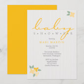 Blossom Bunches Baby shower Invitation Kaart (Voorkant / Achterkant)