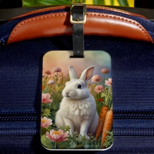 Blossom Bunny & Carrot Patch Bagage Label