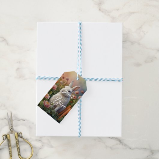 Blossom Bunny & Carrot Patch Cadeaulabel (Met Touw)