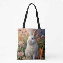 Blossom Bunny & Carrot Patch Canvas tas
