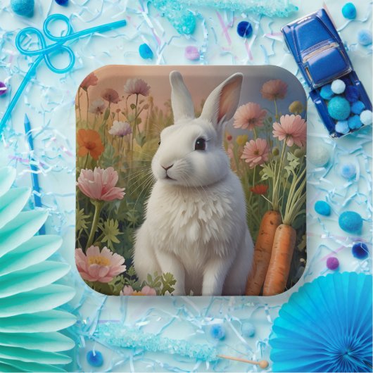Blossom Bunny & Carrot Patch Paper Bord (Feest)