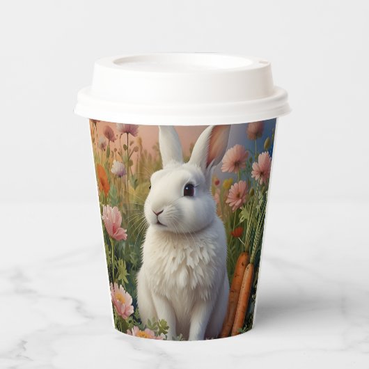 Blossom Bunny & Carrot Patch Paper Cup Papieren Bekers (Voorkant)